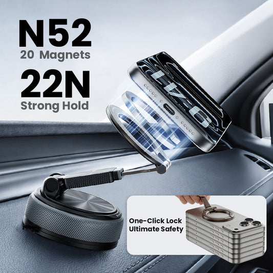 VelCar Auto Detachable Magnetic Car Phone Mount | 2-in-1 Ring Holder