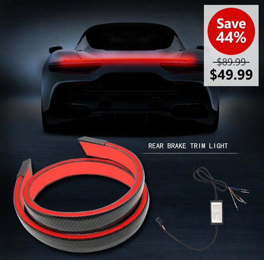 Carbon Fiber RGB Rear Spoiler Light Bar