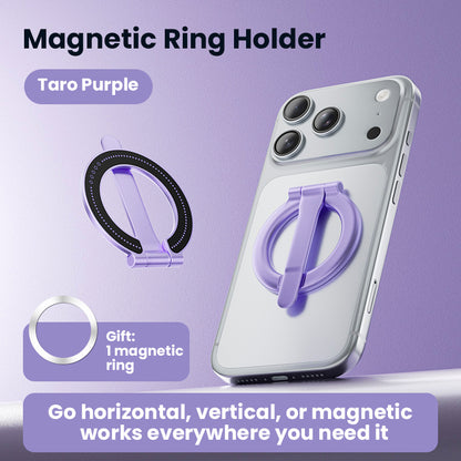 VelCar Auto Detachable Magnetic Car Phone Mount | 2-in-1 Ring Holder