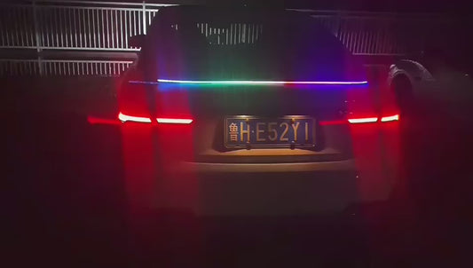 Carbon Fiber RGB Rear Spoiler Light Bar