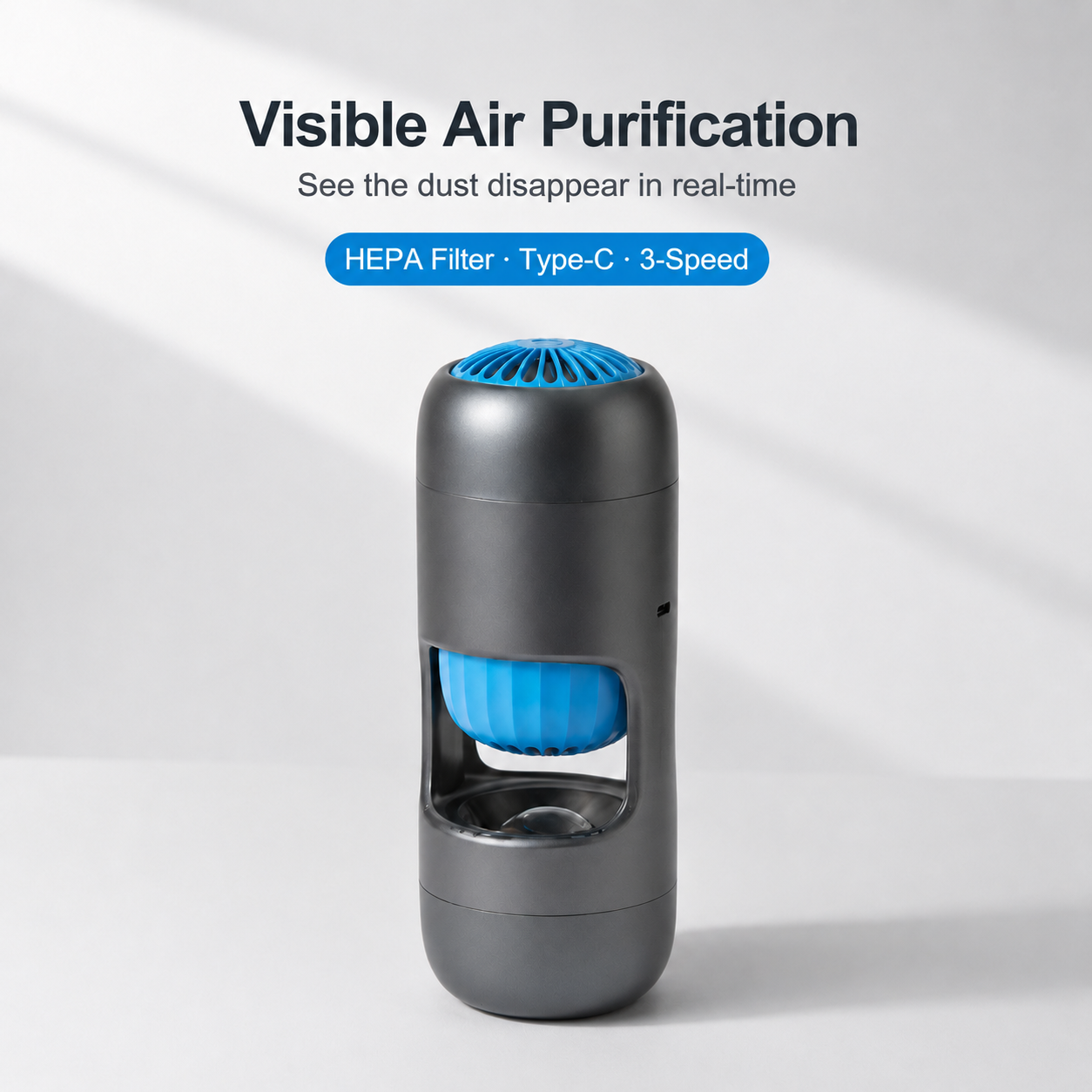 VelCar Auto Visible Car Air Purifier | HEPA Filter for Smoke & Odors