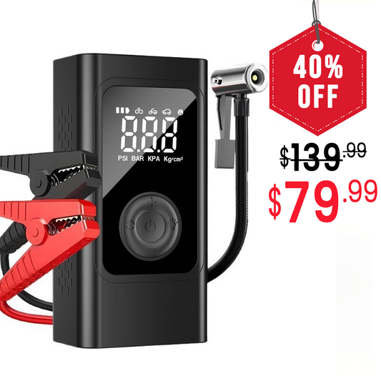 Portable Wireless Car Air Compressor & Power Bank